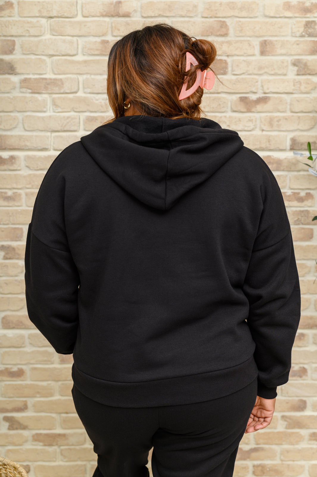 Lounge All Day Zip Up Hoodie & Joggers Set In Black