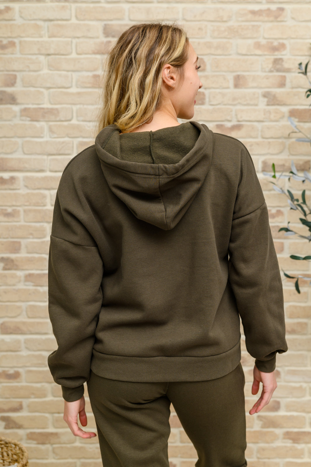 Lounge All Day Zip Up Hoodie & Joggers Set In Olive