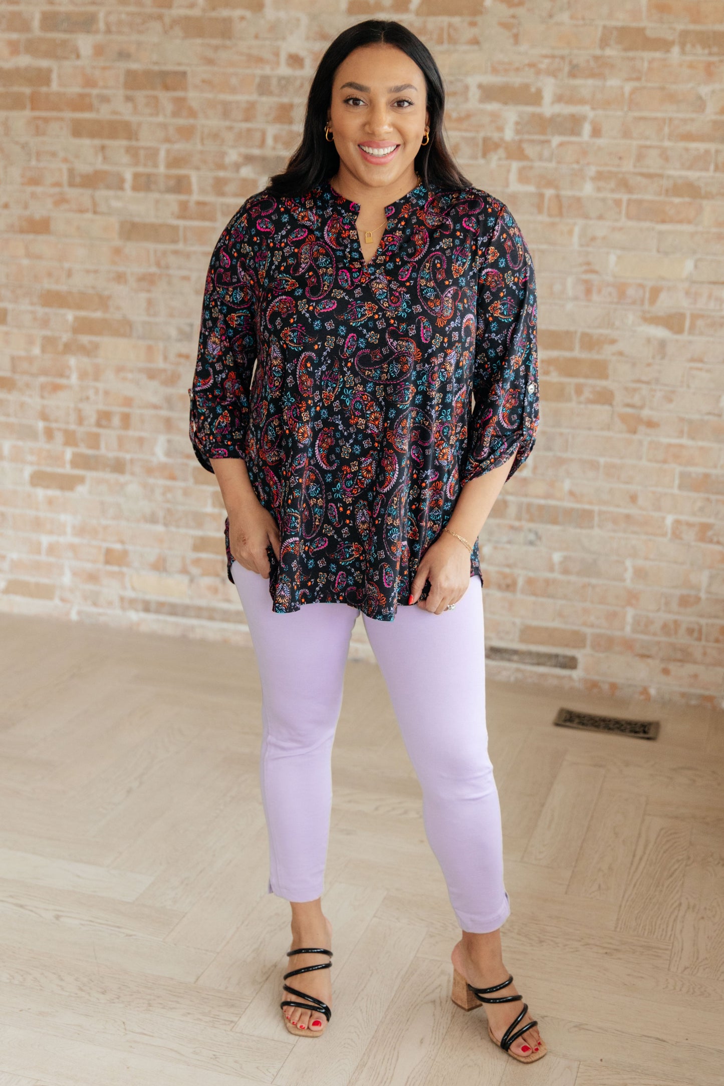 Just Like Magic Ankle Crop Skinny Pants in Lavender