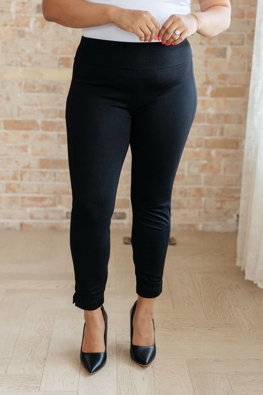 Just Like Magic Ankle Crop Skinny Pants in Black 1XL