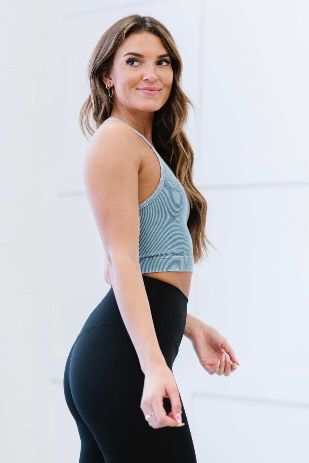 Keep On Moving Cropped Cami in Cornflower
