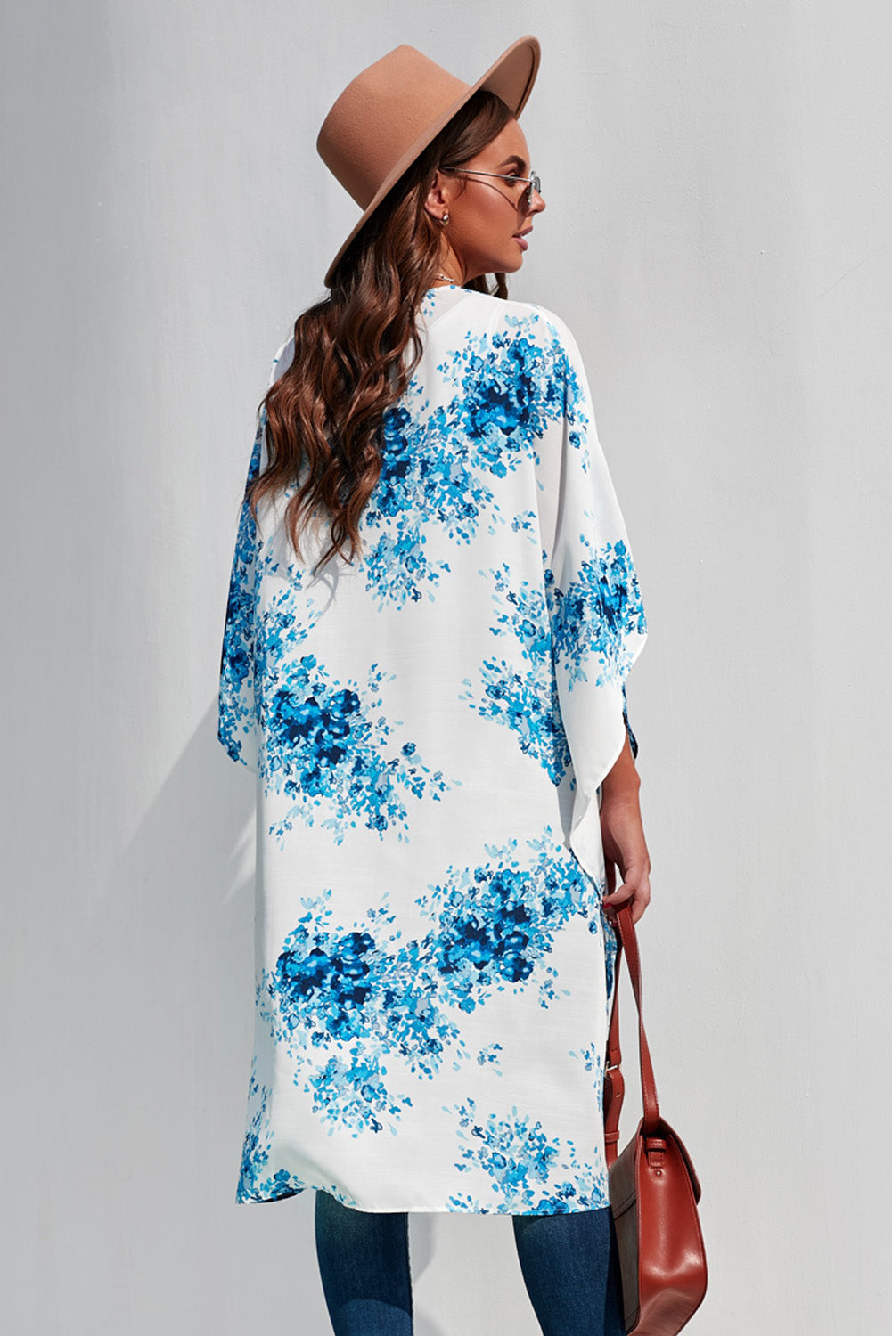 Here Comes the Bloom Floral Print Chiffon Kimono