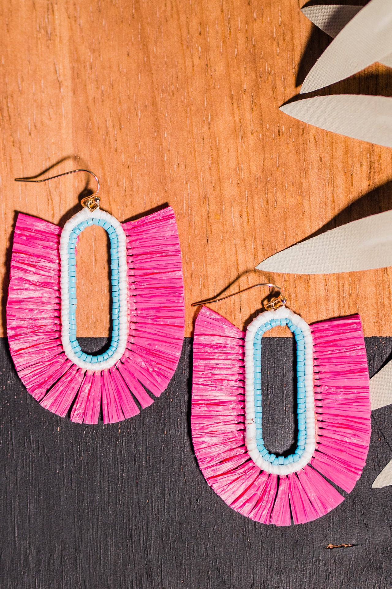 Pink-A-Boo Boho Fringe Earrings