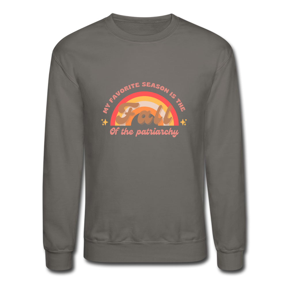 Fall of the Patriarchy Crewneck Sweatshirt Asphalt Gray S