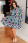 Abstract Blooms Floral Tiered Dress 1XL Abstract Multi 