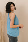 Cherished Time Surplice Top in Blue Grey   