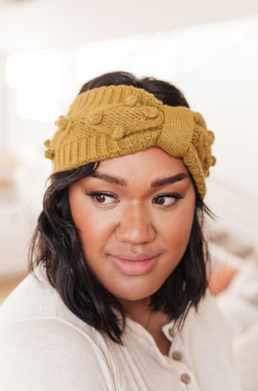 The Hug You Need Knit Head Wrap in Mustard