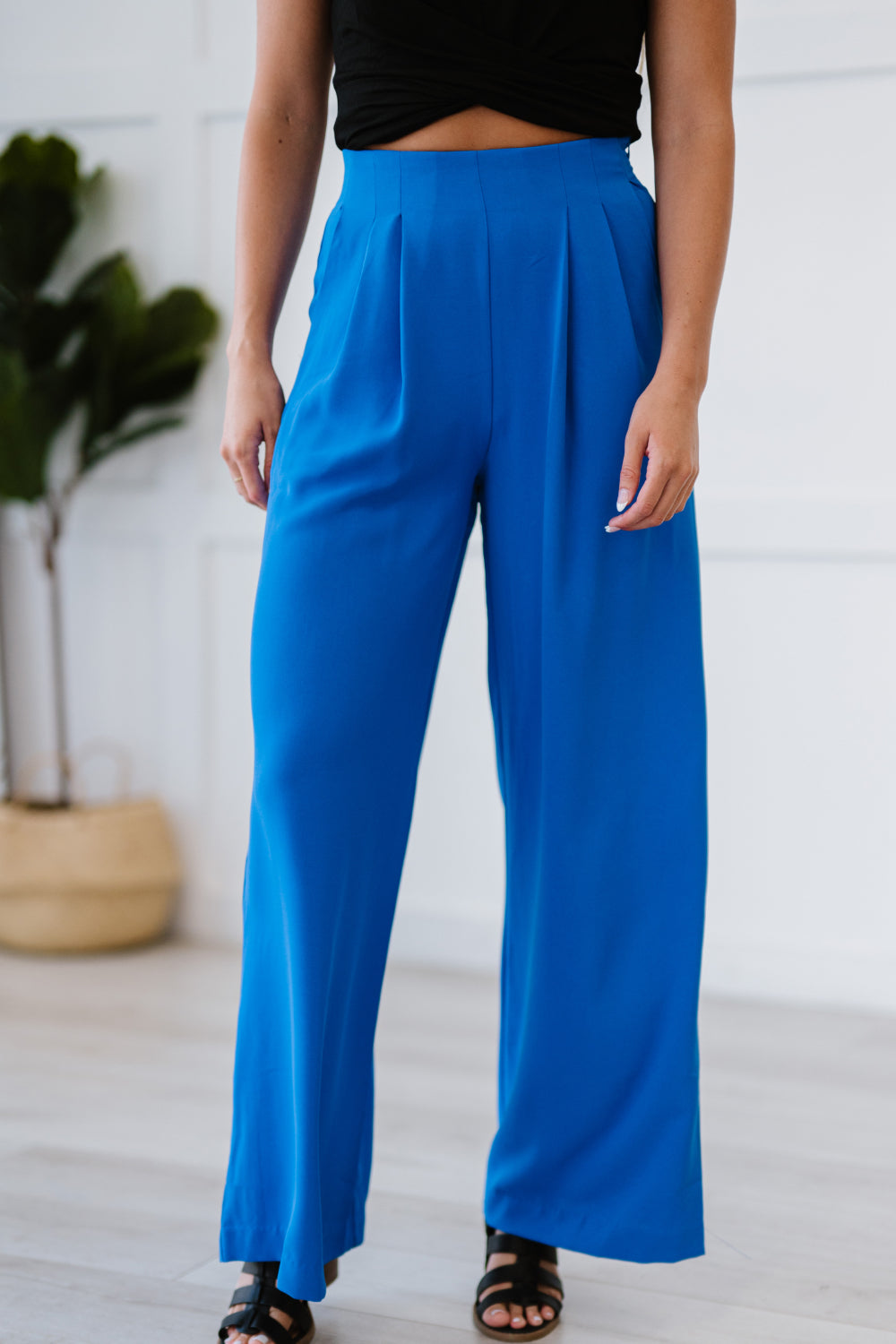 City Ventures Pleated High-Waist Pants   