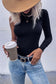 Dust Your Shoulder Off Knitted Bodysuit   