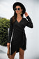 Asymmetrical Wrap Dress Black S 