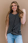 Go Your Own Way Striped Twist Detail Tank   