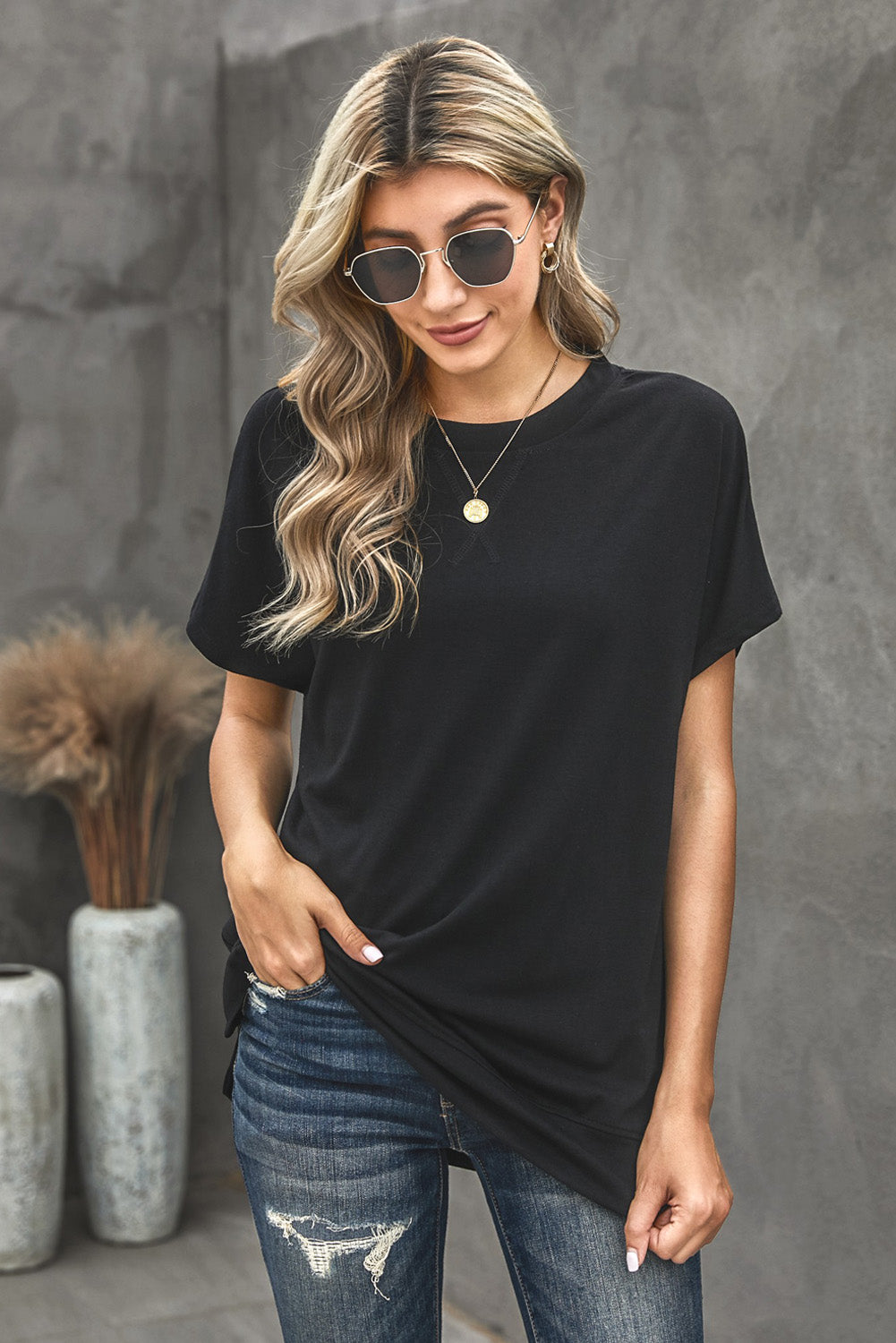 Ya Basic Tee Black S 