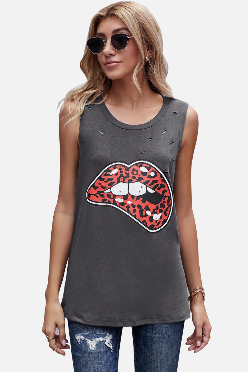 Lips Don't Lie Graphic Tank   