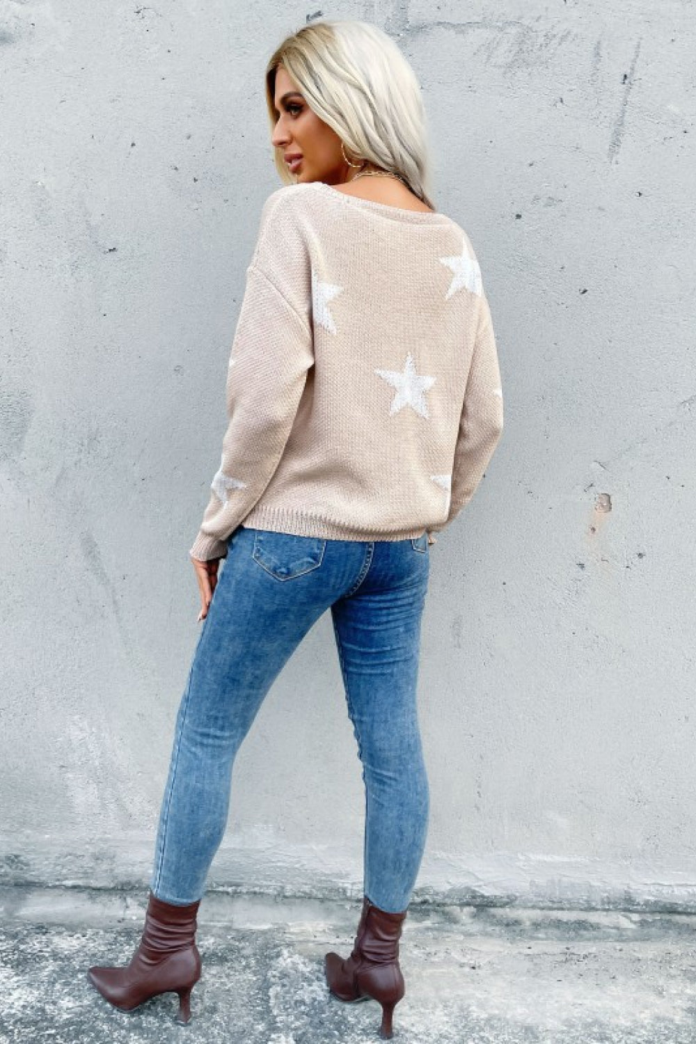 Star of the Show Distressed Knit Sweater   