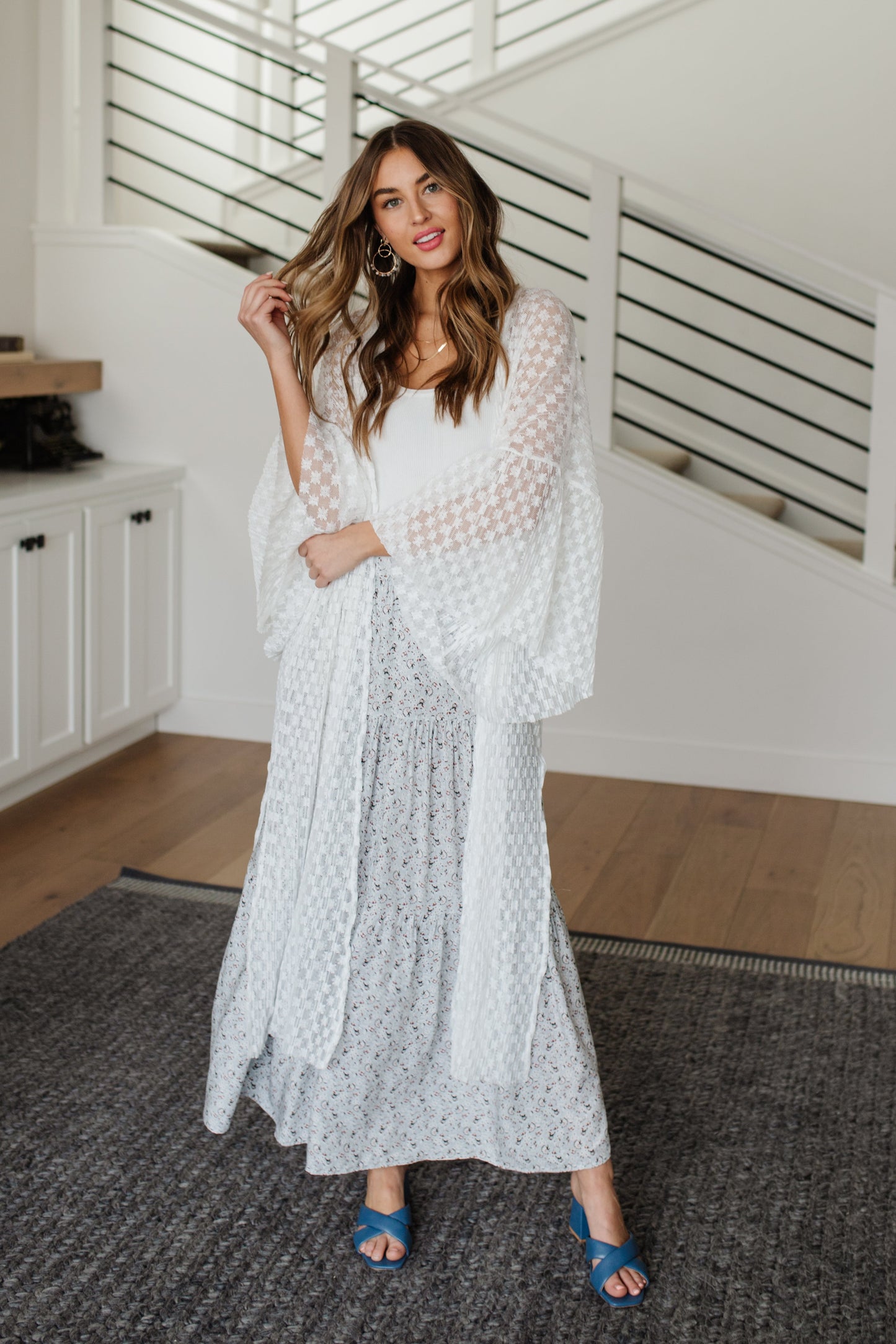 Beachside Babe Kimono In Ivory   