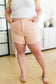 Judy Blue Rosé All Day High Rise Cut Off Denim Shorts Blush 1XL 