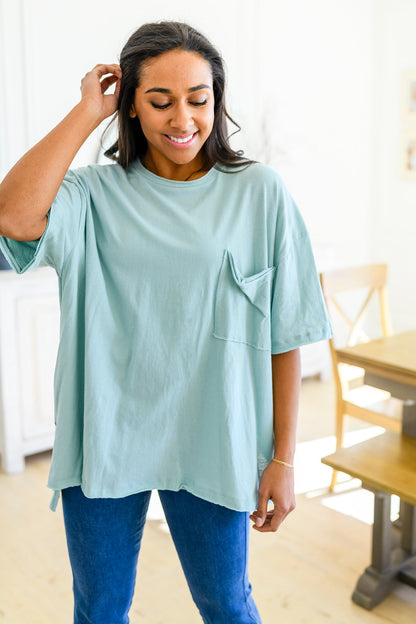 Casually Yours Oversized T-Shirt Light Blue S 