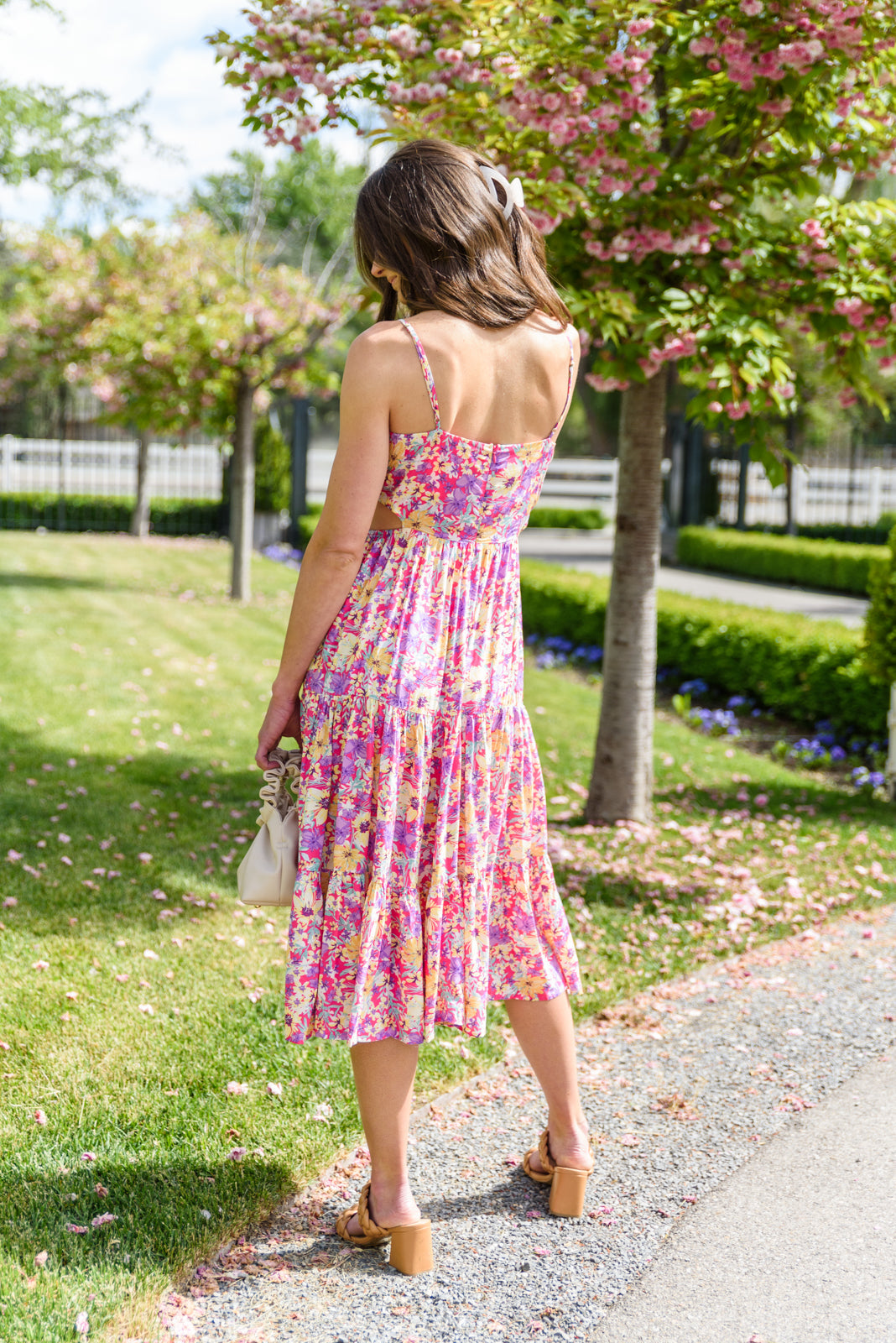 City of Love Floral Cutout Midi Dress   