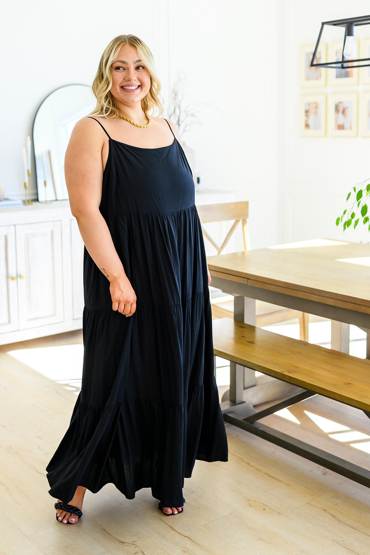 Classically Cool Tiered Maxi Dress   