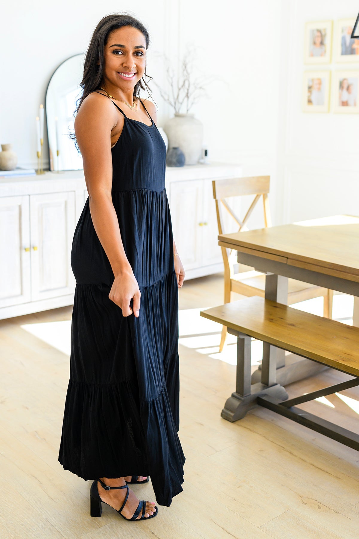 Classically Cool Tiered Maxi Dress   