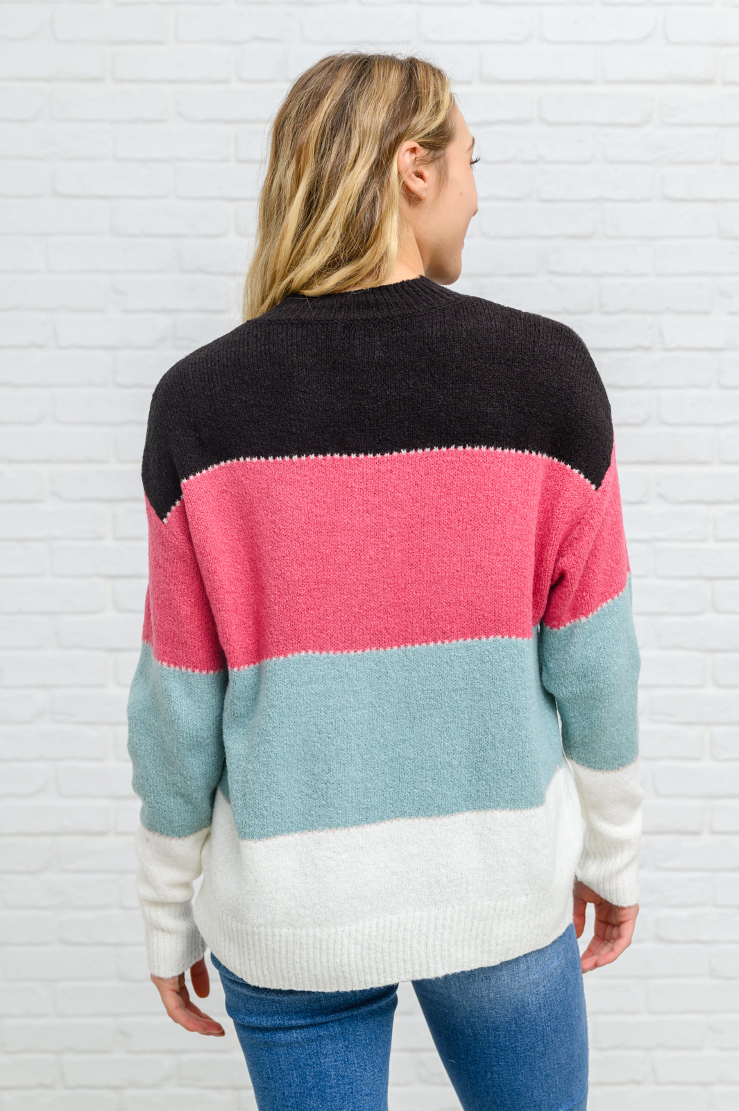 Bring the Vision Color Blocked Knit Sweater   