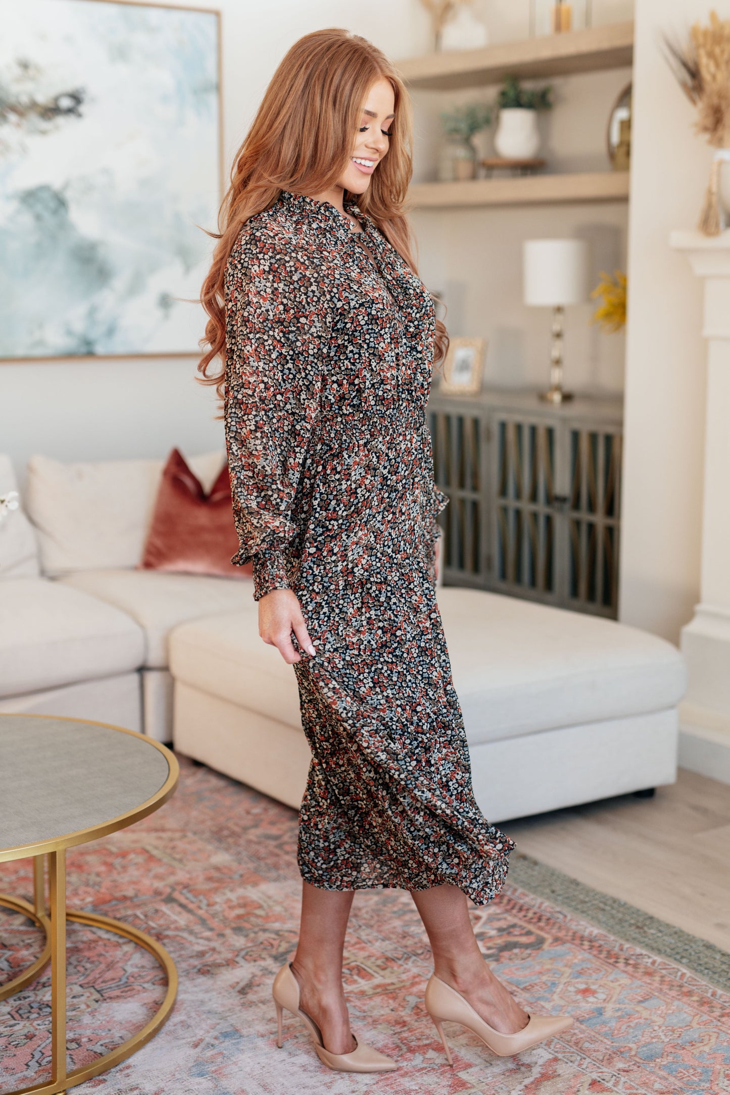 Whimsy Wonderland Ditsy Floral Maxi Dress   