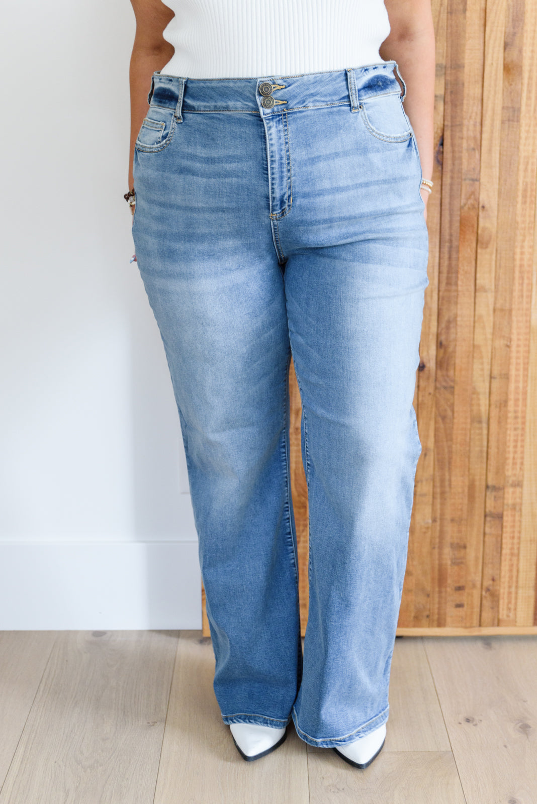 Heidi Slim Bootcut Jeans Medium Wash 14W 