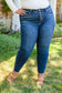 Judy Blue Hips Don't Lie Hi-Rise Button Fly Skinny Jeans Medium Wash 14W 