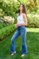 Judy Blue La Mode Contrast Trouser Flare Jeans   