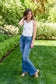 Judy Blue La Mode Contrast Trouser Flare Jeans   