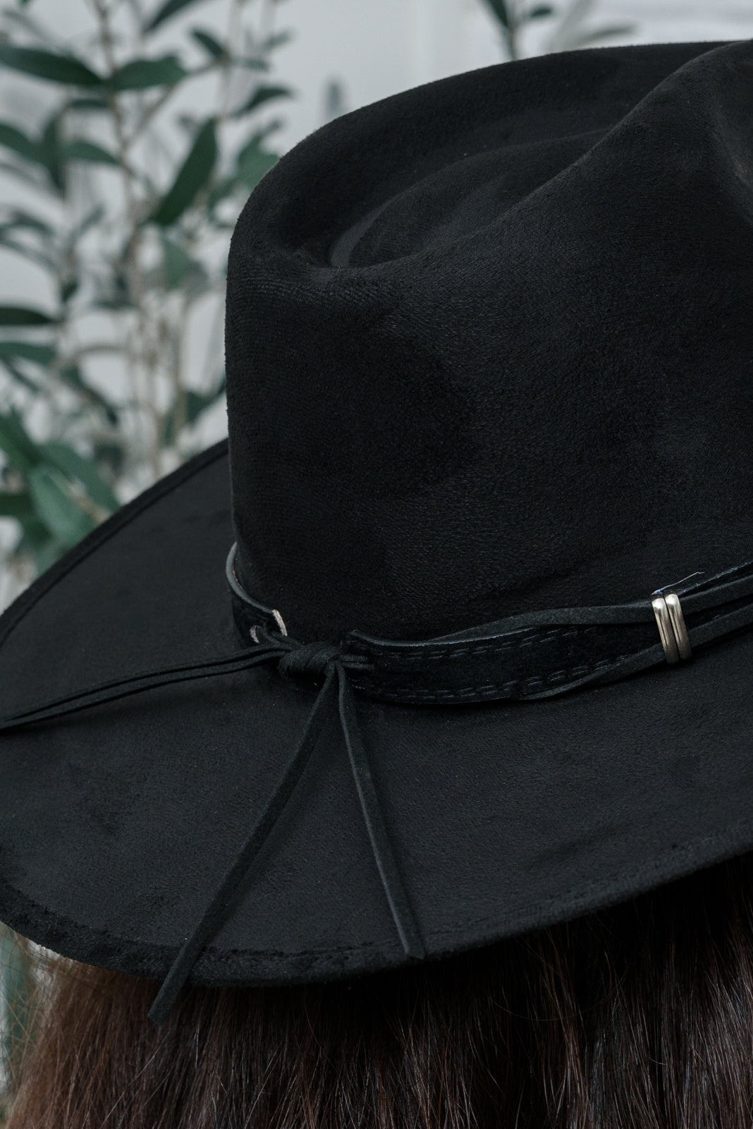 Bold Statement Black Wide Brim Hat   