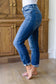 Judy Blue London Fog Mid-Rise Cuffed Boyfriend Jeans   