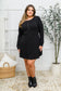 Break Free Long Sleeve Button Down Dress In Black Black 1XL 