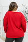 Your Best Self Long Sleeve Waffle Knit Top In Red   