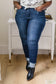 Judy Blue Martina Mid-Rise Dark Wash Cuffed Skinny Jeans Dark Wash 14W 