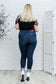 Judy Blue Martina Mid-Rise Dark Wash Cuffed Skinny Jeans   