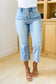 Judy Blue Retro Chic Vintage High Rise Wide Leg Cropped Jeans Light Wash 0/24 
