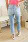 Judy Blue Caroline Mid-Rise Destroyed Hem Boyfriend Jeans   