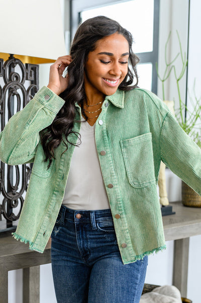 You re In Luck Raw Edge Corduroy Jacket Social Co Boutique