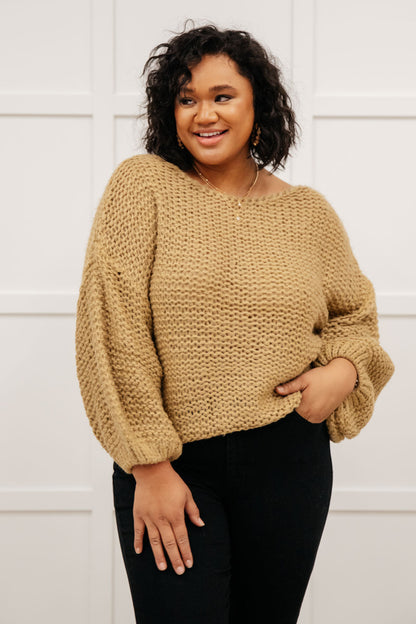 Neutral Territory Knit Sweater Tan 1XL 