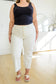 Judy Blue Don't Be Salty High Rise Wide Leg Cropped Jeans White 14W 