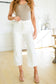 Judy Blue Don't Be Salty High Rise Wide Leg Cropped Jeans White 0/24 