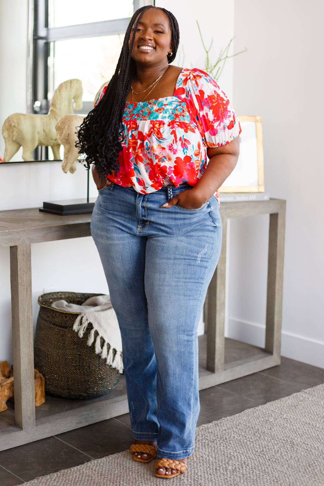 Georgia Floral Puff Sleeve Blouse   