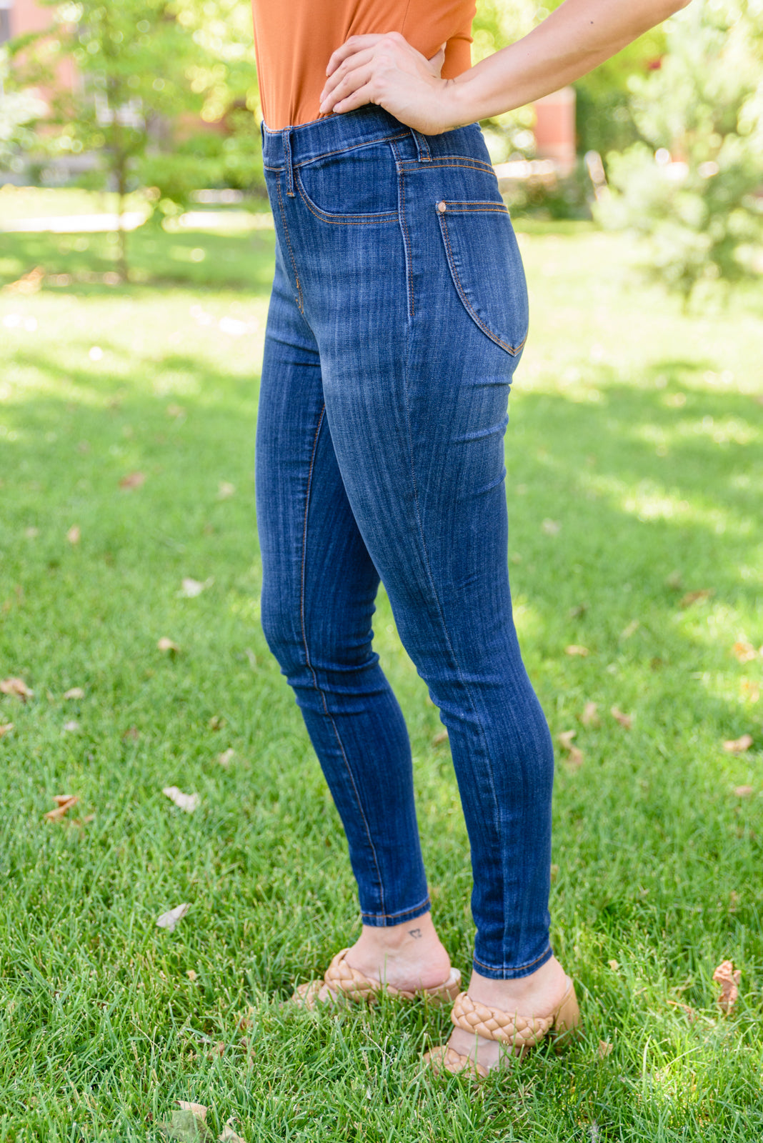 Judy Blue Easy Does It Pull-On Skinny Jeans   