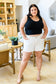 Rooney Mid Rise Rainbow Embroidery Cut Offs   