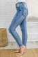 Judy Blue Rip It Up Destroyed Button Fly Skinny Jeans   