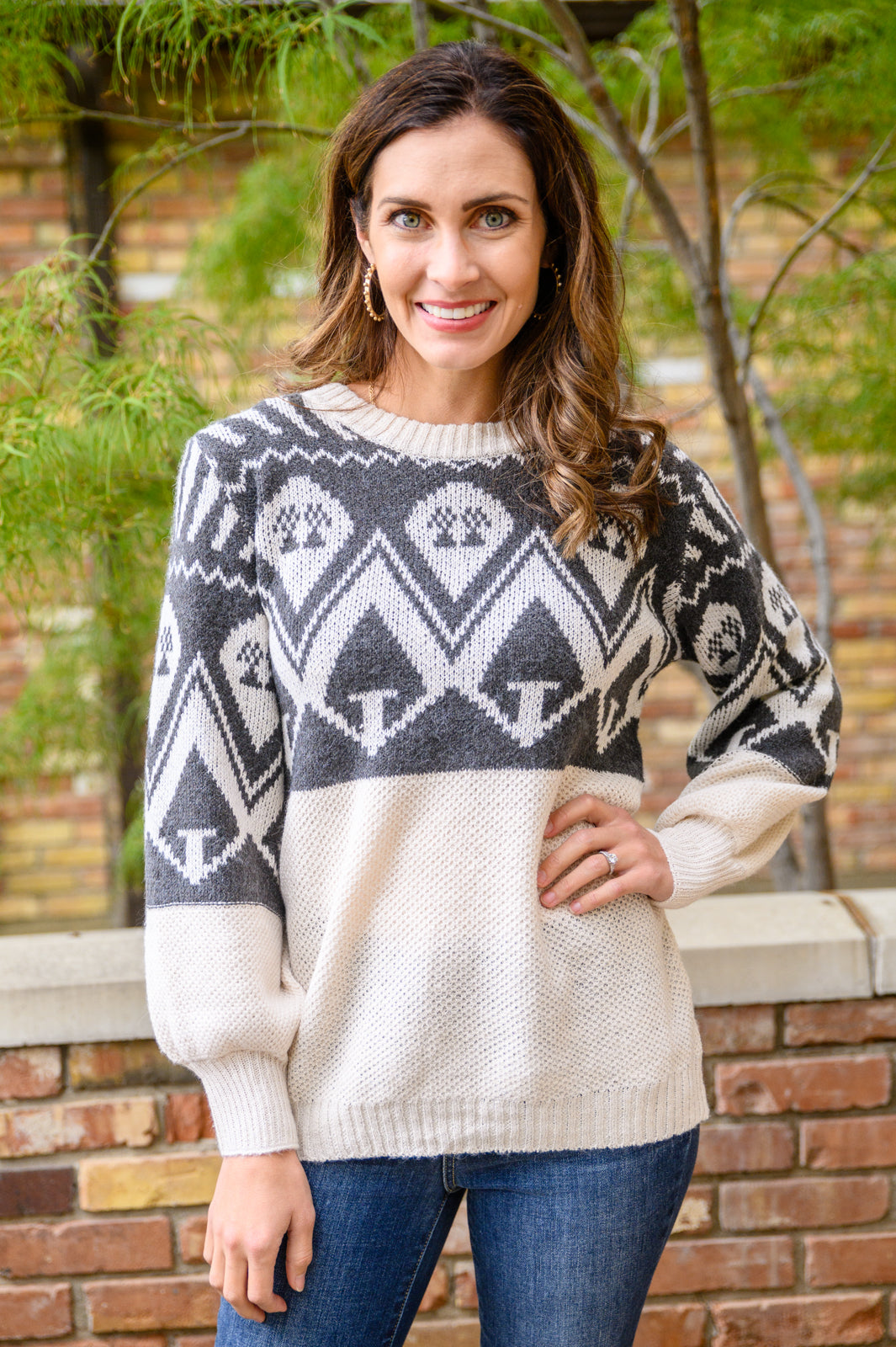 On the Slopes Knit Sweater In Charcoal   