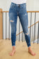 Judy Blue Tamara Mid-Rise Raw Hem Jeans   