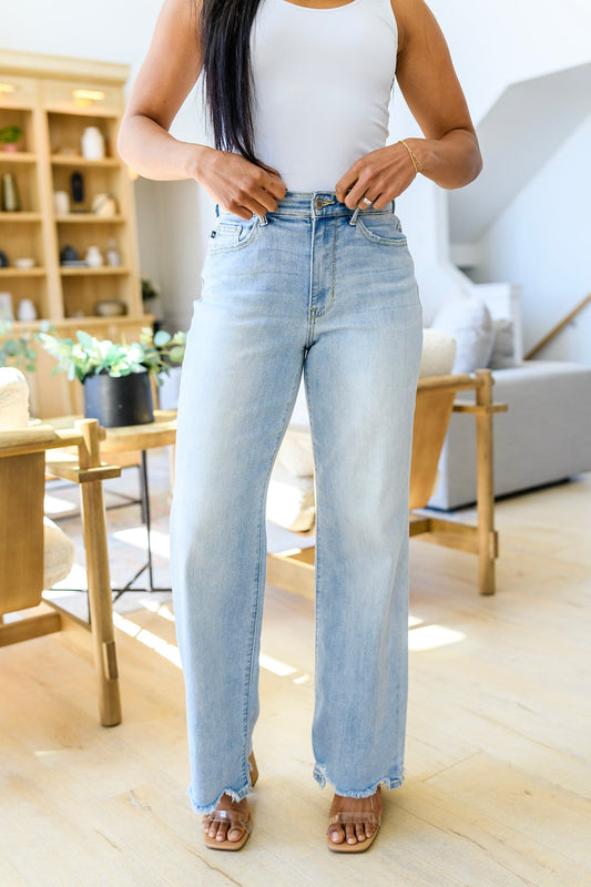 Judy Blue Tate High Rise Straight Jeans   