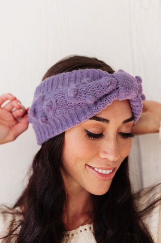 The Hug You Need Knit Head Wrap in Periwinkle